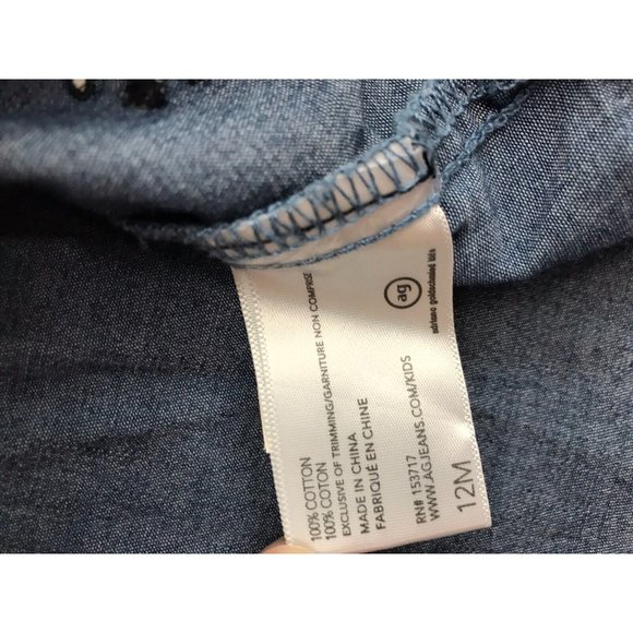 Adriano Goldschmied Baby 12 Months Blue Long Sleeve Shirt Top - Picture 6 of 7